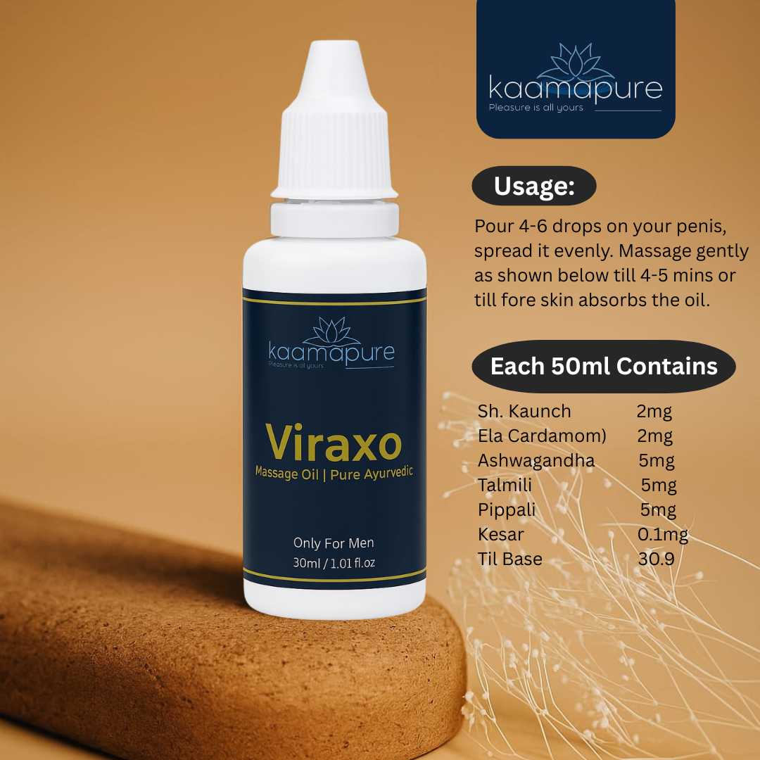 kaamapure viraxo massage oil (30ml) kaamapure viraxo massage oil (30ml)